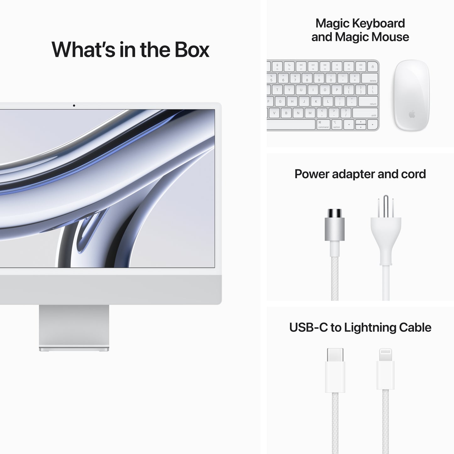 Pre-owned 24-inch iMac M3 / 8-core GPU / 16GB Memory / 512GB Storage - Silver