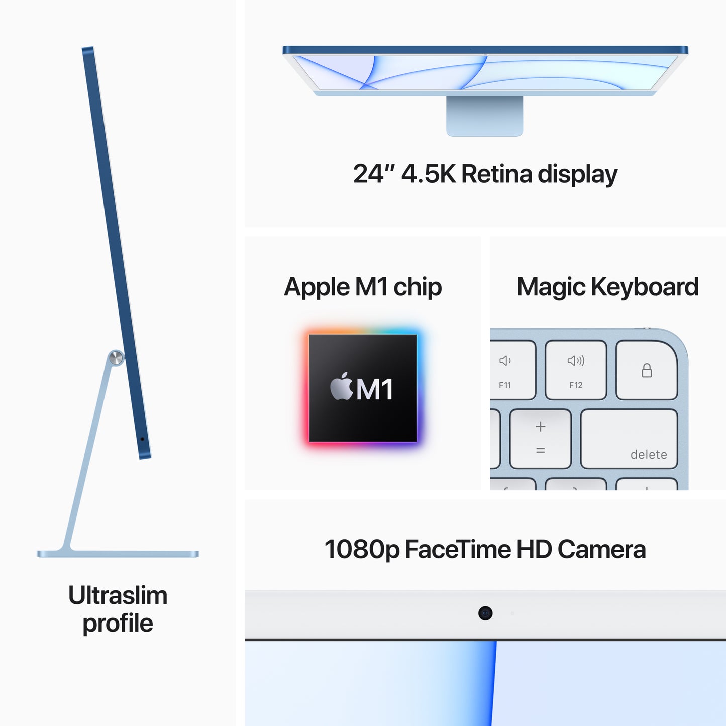 Pre-owned iMac (24-inch, M1) 8GB Memory / 256GB Storage - Blue