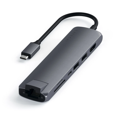 USB-C Slim Multiport with Ethernet Adapter - Space Gray