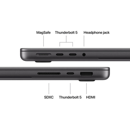 16-inch MacBook Pro with PROLED XDR Display - M5 Max 18-core CPU 32-core GPU - 36GB Memory - 2TB Storage - Standard glass - Space Black
