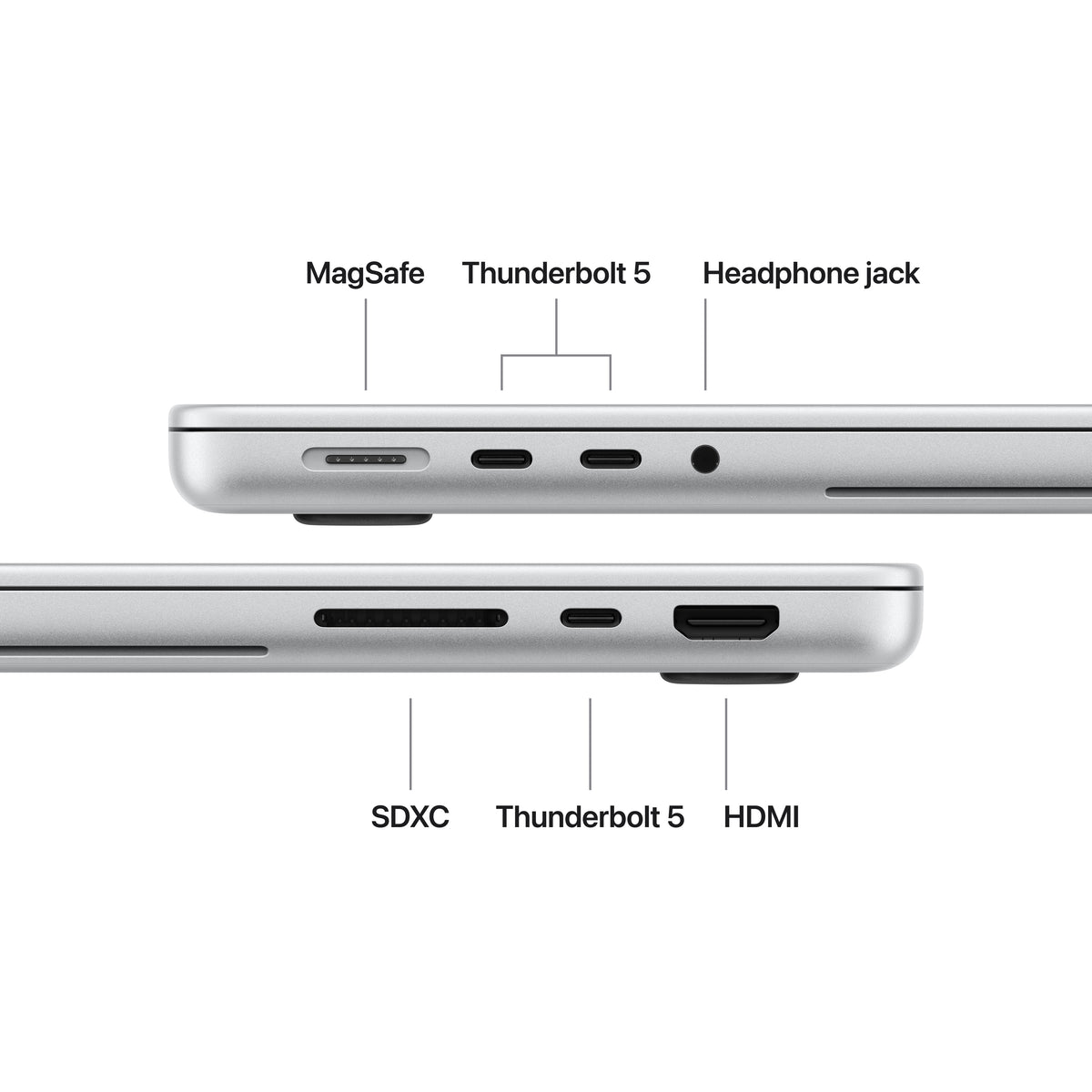 16-inch MacBook Pro with PROLED XDR Display - M5 Max 18-core CPU 32-core GPU - 36GB Memory - 2TB Storage - Standard glass - Silver
