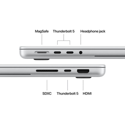 16-inch MacBook Pro with PROLED XDR Display - M5 Max 18-core CPU 32-core GPU - 36GB Memory - 2TB Storage - Standard glass - Silver