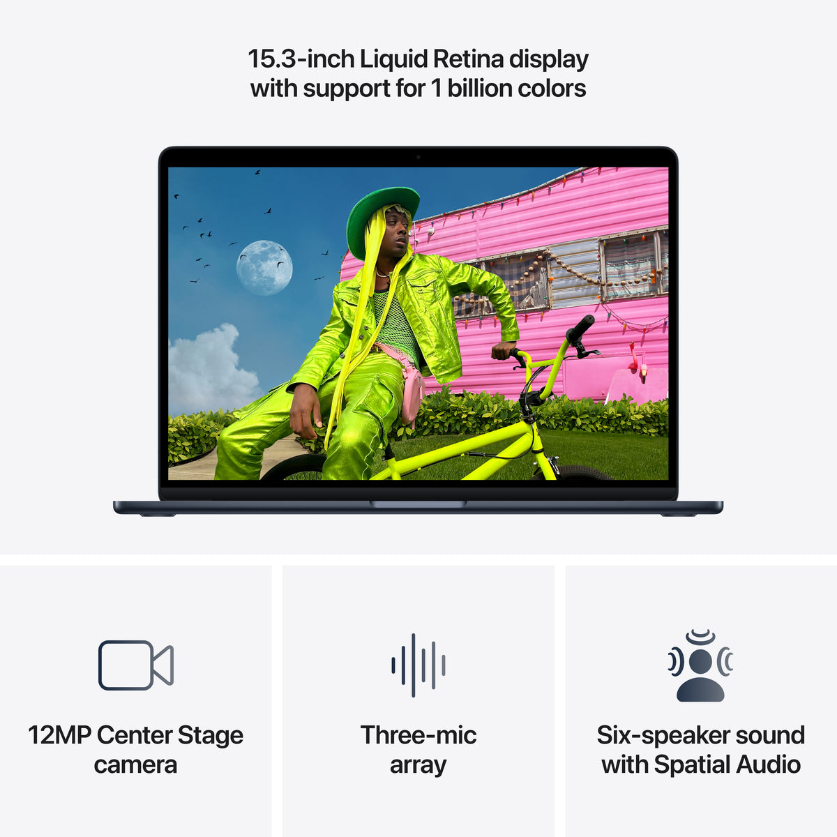 15-inch MacBook Air - M5 10-core CPU 10-core GPU - 16GB Memory - 2TB Storage - Midnight