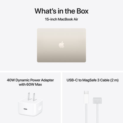 15-inch MacBook Air - M5 10-core CPU 10-core GPU - 24GB Memory - 2TB Starlight