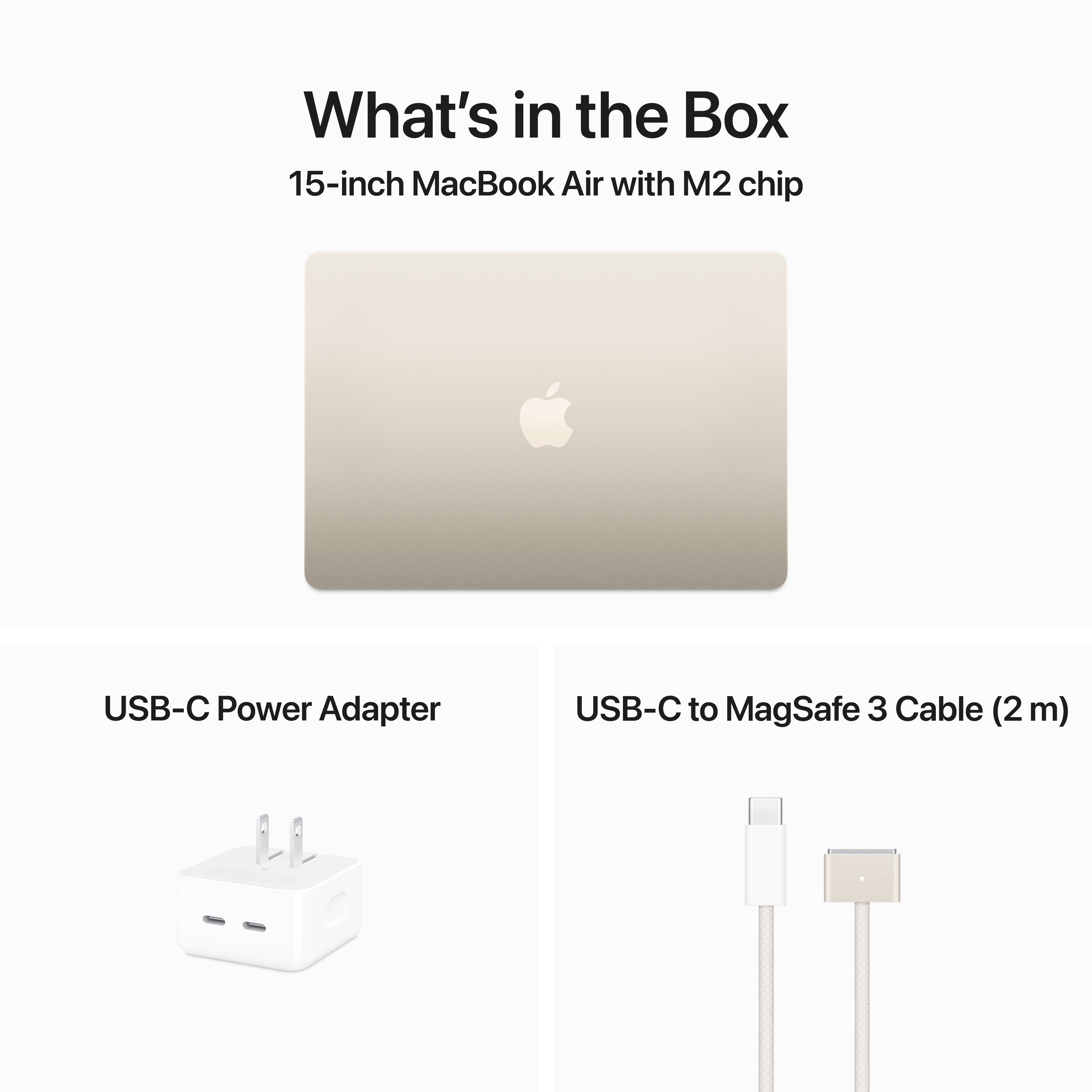 MacBook Air 15 Inch M2 8GB Ram 256GB SSD Starlight Apple