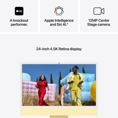 iMac - M6 12-core CPU 12-core GPU - 16GB Memory - 256GB Storage - Standard glass - Yellow
