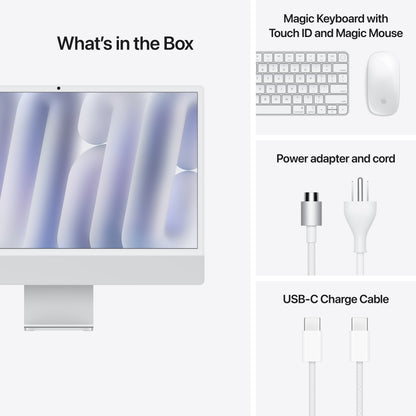 24-inch iMac with Apple M4 / 10-core CPU / 16GB Memory / 256GB Storage / Silver - Nano-texture Glass