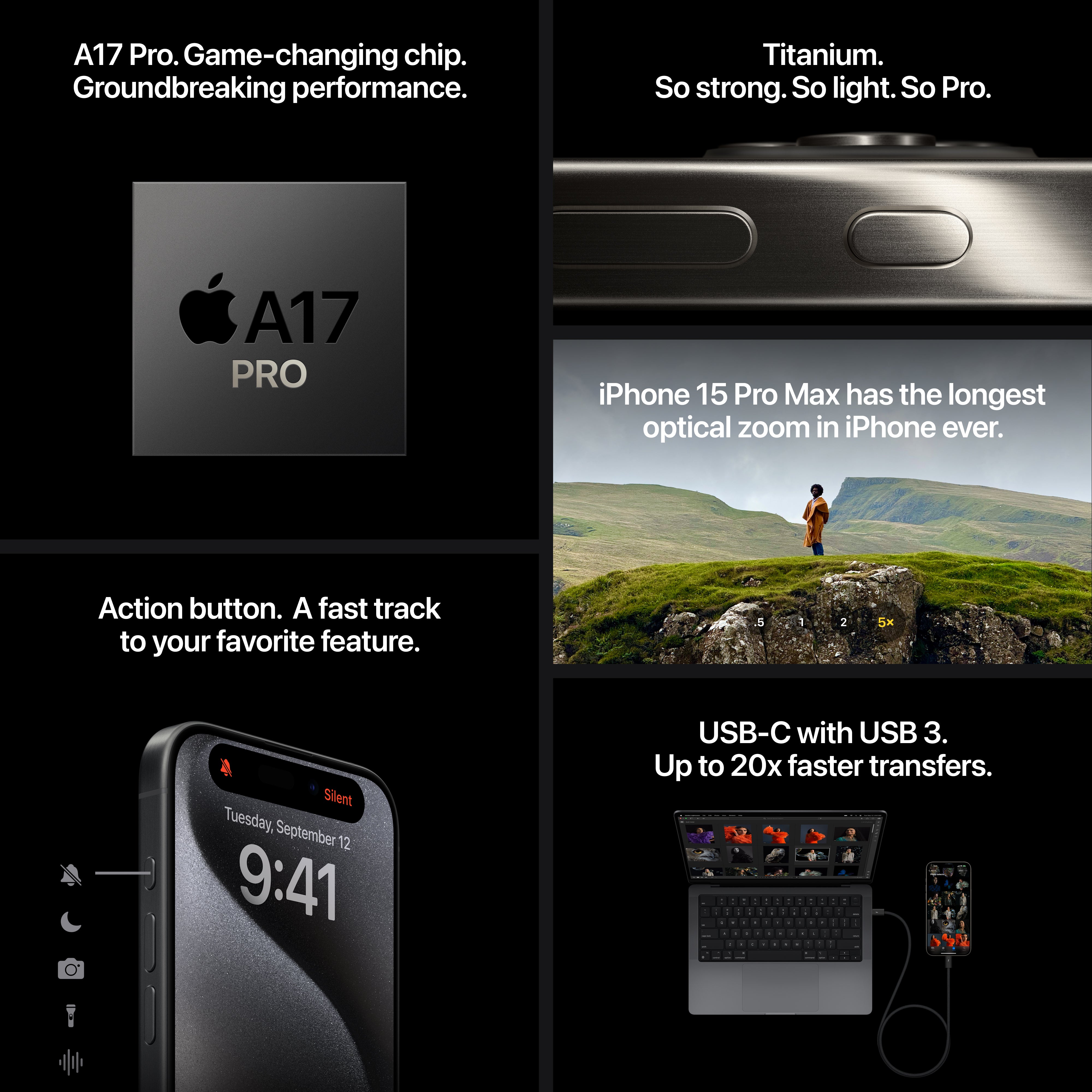 iPhone 15 Pro Max - 256GB - Black Titanium (SIM Free) – Expercom