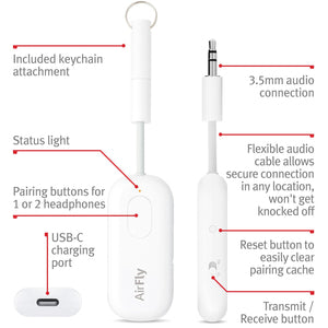 Twelve South AirFly Pro - Wireless Transmitter/Receiver for AirPods